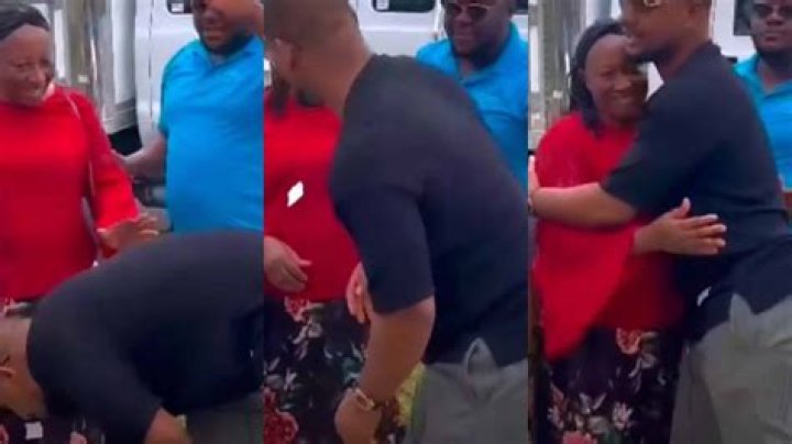 
Actor Alex Ekubo earns praises as he pays respect to Patience Ozokwo 