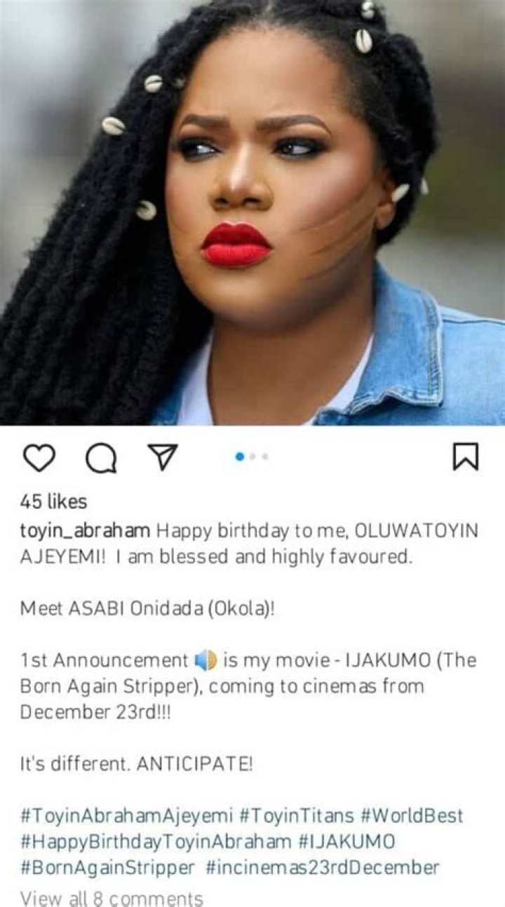 
Excitement as Toyin Abraham marks birthday with new project 