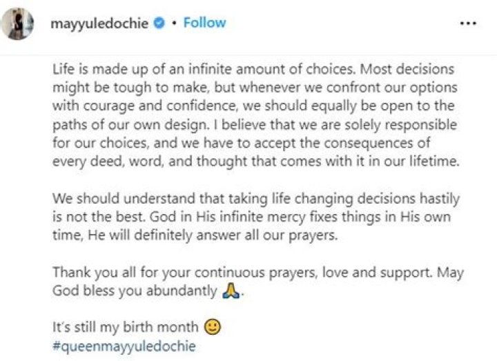 
“I will not be cajoled to accept a practice that doesn’t align to my faith” May Edochie speaks out on marriage to Yul 