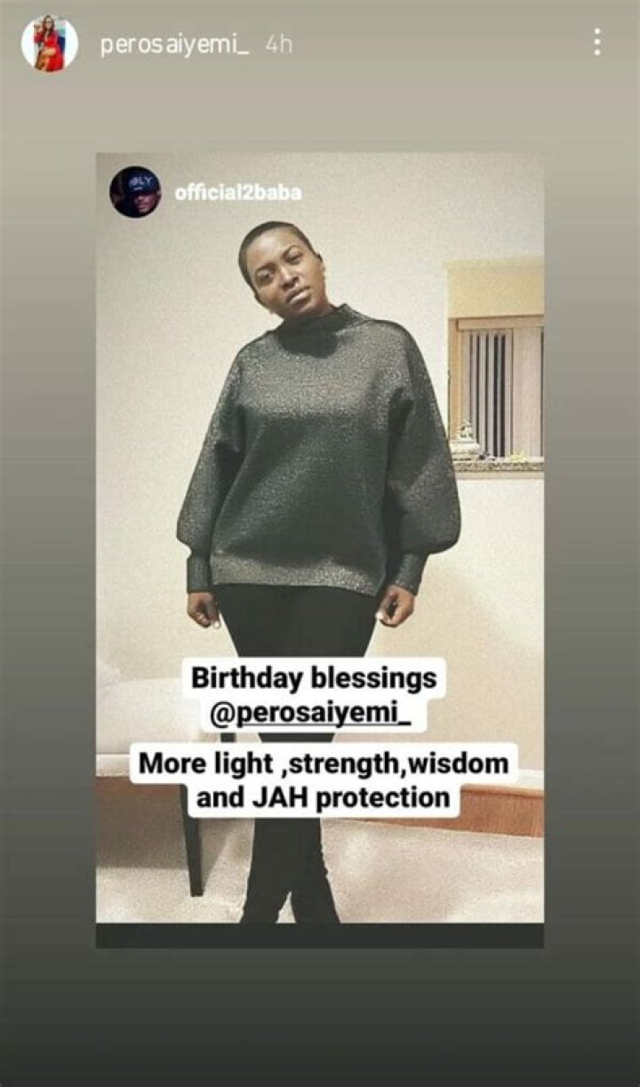 
Pero Adeniyi reacts to birthday message from 2face Idibia 
