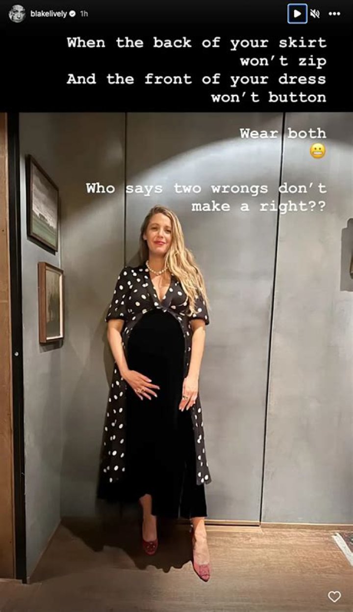 
Pregnant Blake Lively Shares Hilarious Solution to Maternity Wardrobe Malfunction 