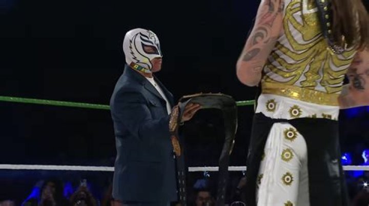 Rey Mysterio spanks son Dominik Mysterio with belt, Bad Bunny interferes in WrestleMania 39: Watch