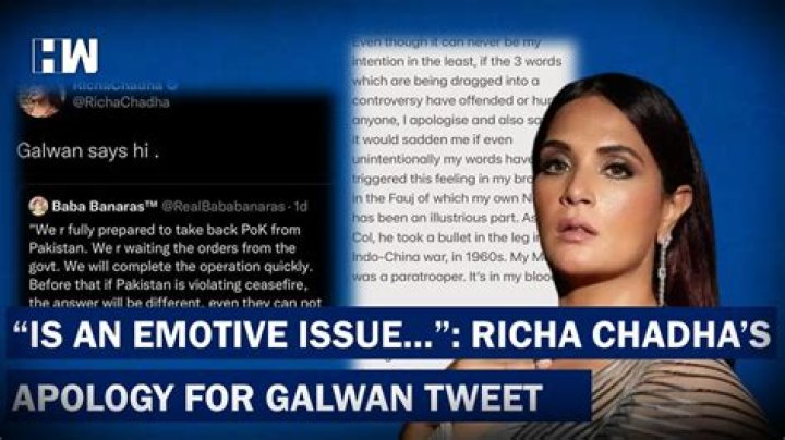 
Richa Chadha News: “Galwan Says Hi” Controversy With A Reaction To An Indian Army Twitter Statement 