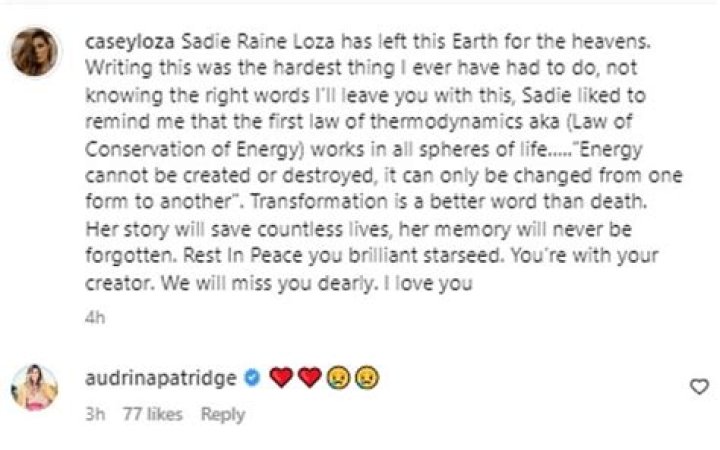 
Sadie Loza Cause of Death: Casey Loza Announces the Death of His 15 Year Old Daughter! 